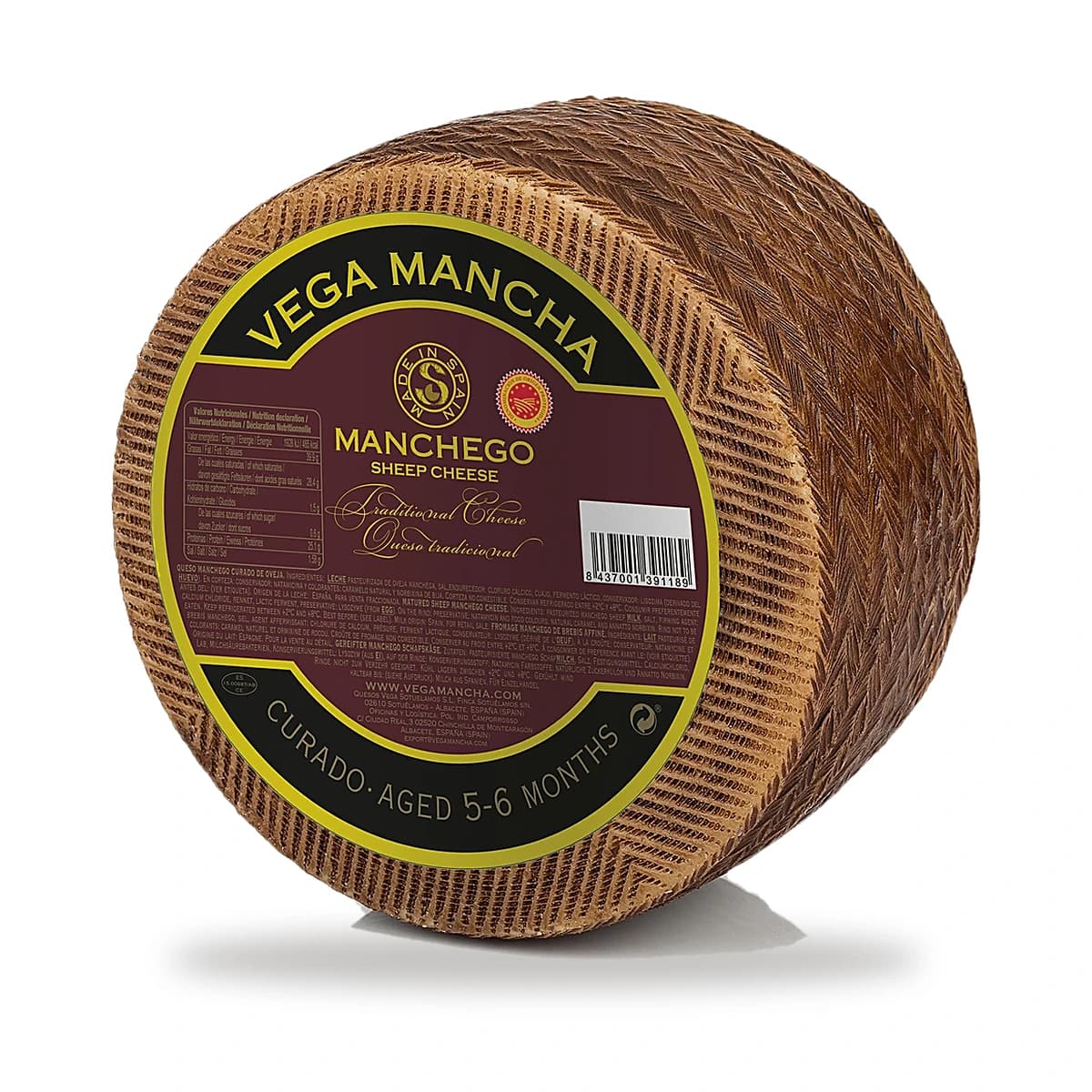 Manchego Sheep Cheese Vega Mancha, Aged 5–6 Months — Vega